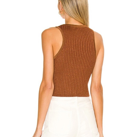 Superdown | sonya rib shimmer tank | size xsmall - Picture 3 of 11